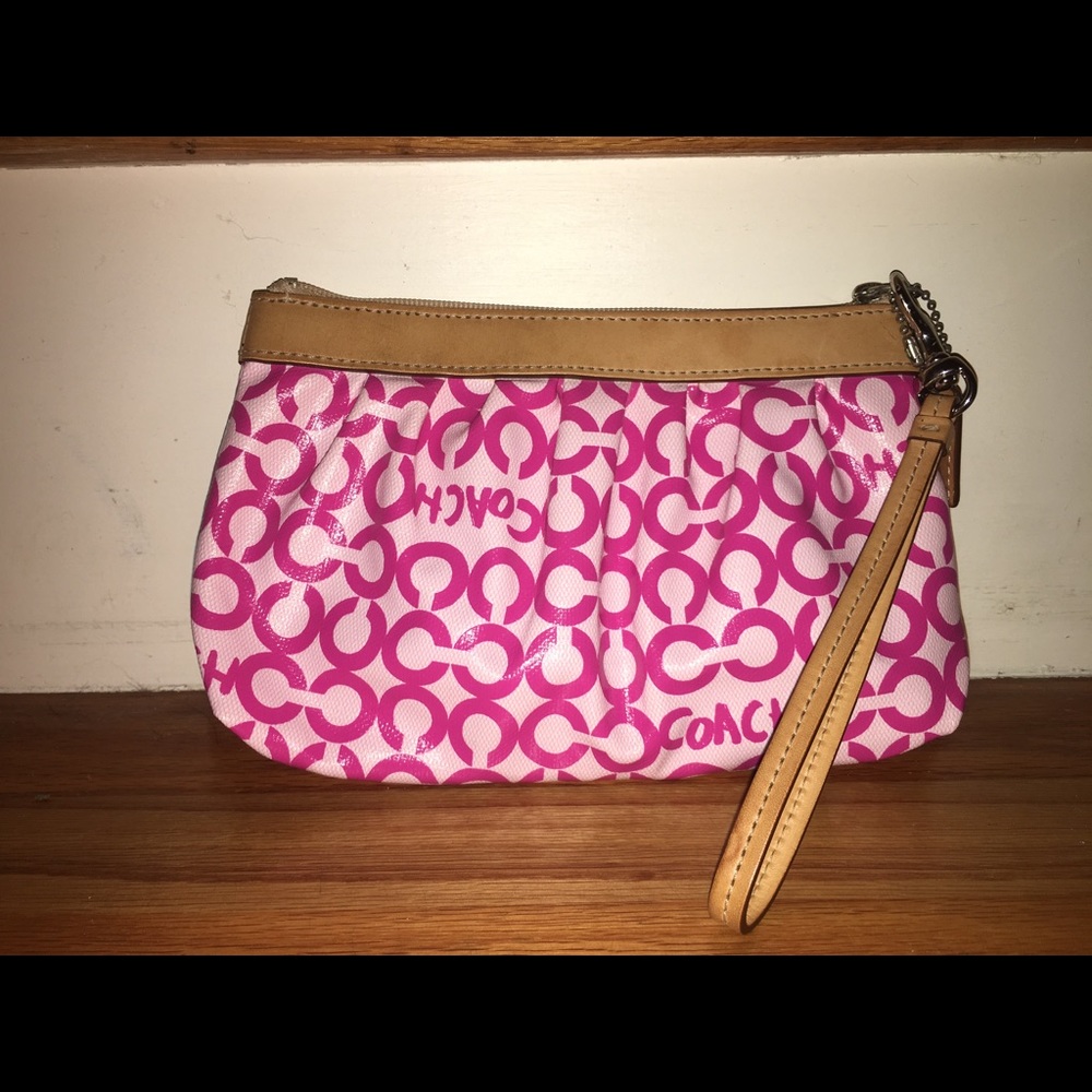 Coach pink clutch